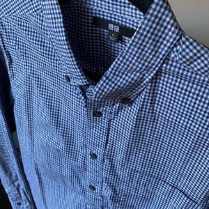 Men’s Small Uniqlo pocket Button down - Blue Gingham - in like new condition